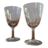 2 old white wine glasses Baccarat crystal model CASSINO - 12 cm
