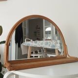 Miroir tablette vintage en rotin