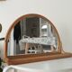 Vintage rattan tablet mirror