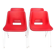 Danish plastic red chairs by Niels Gammelgaard for Ikea, 1984, set of 4