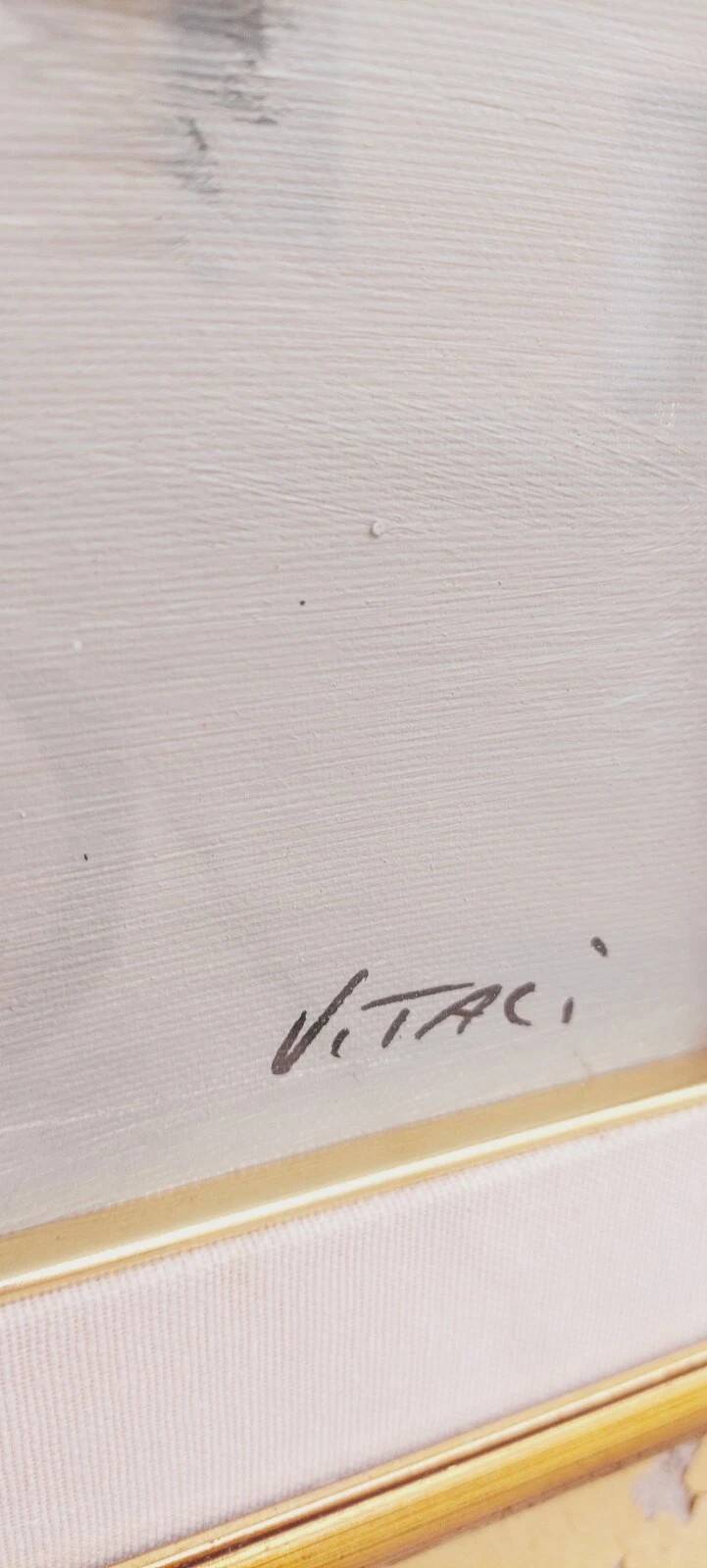 Oil painting on canvas Marine 50x70 Years 60/70 Renato Vitali