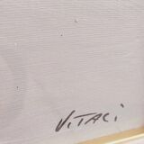 Oil painting on canvas Marine 50x70 Years 60/70 Renato Vitali