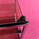 VINTAGE 1970 RECTANGULAR COFFEE TABLE WITH SQUARE CHROME TUBES AND 3 SHELVES