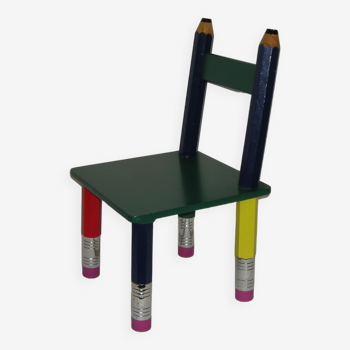 chaise crayons enfant des années 80