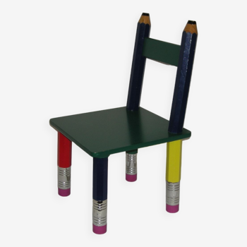 Children's pencil chair from the 80s