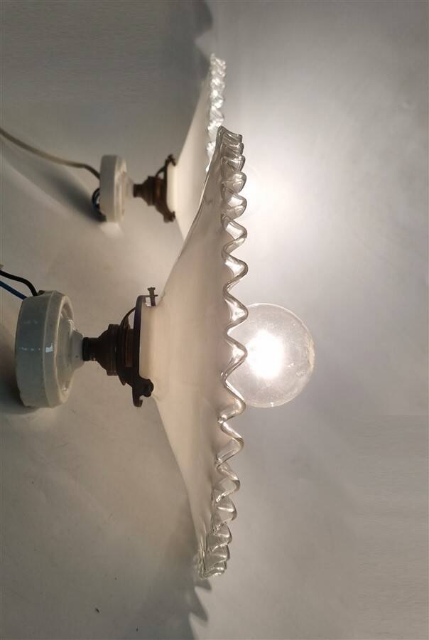 Opaline wall lights