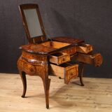 Lombard dressing table in marquetry in Louis XV style from the 20th century.