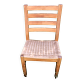 Vintage 60s wood and rope chair