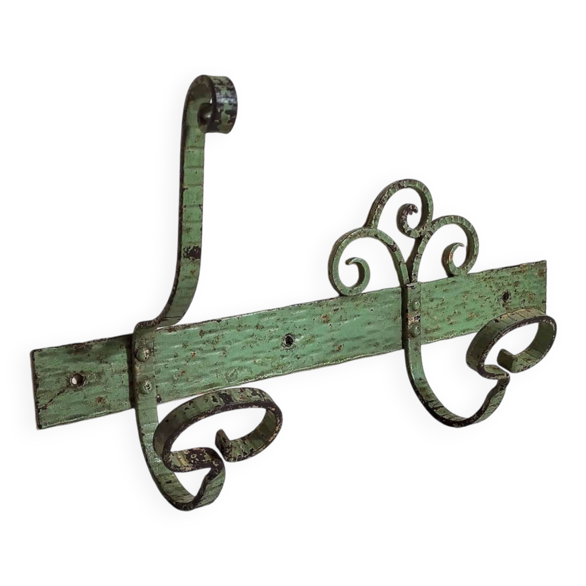 Wrought iron coat rack