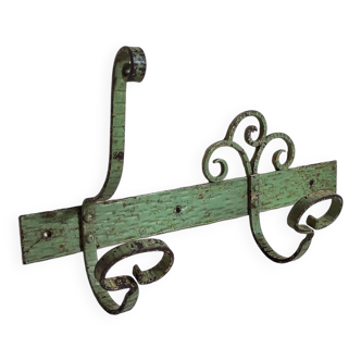 Wrought iron coat rack