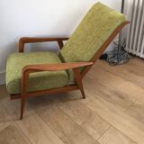 Fauteuil vintage inclinable style scandinave