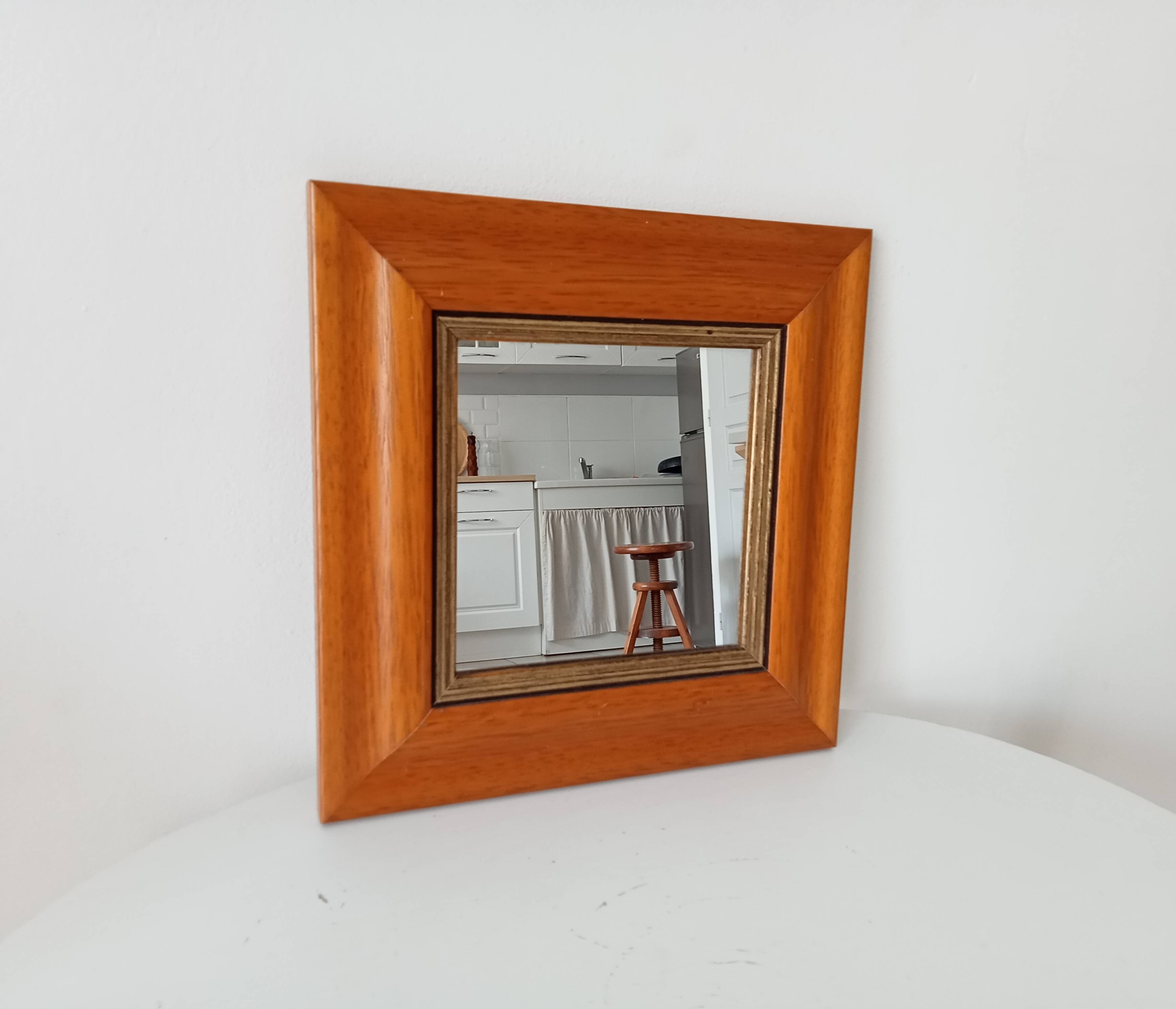 Vintage beech mirror