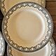3 flat iron earth plates Salin Guirlandes Louis XVI model