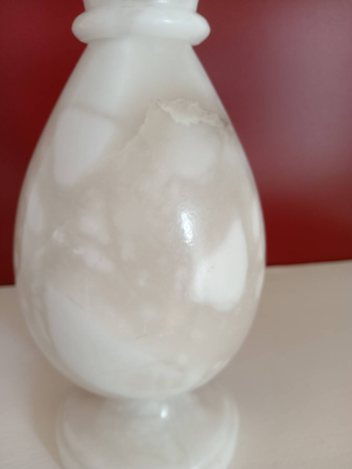 Alabaster lamp base