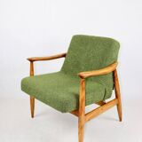 Vintage armchair GFM 300-202 design J.Kedziorek Loft 70s green boucle - 2 pieces available