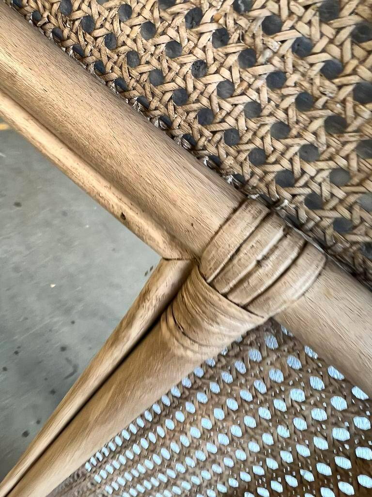 Vintage rattan mirror / romantic wall mirror