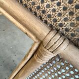 Vintage rattan mirror / romantic wall mirror