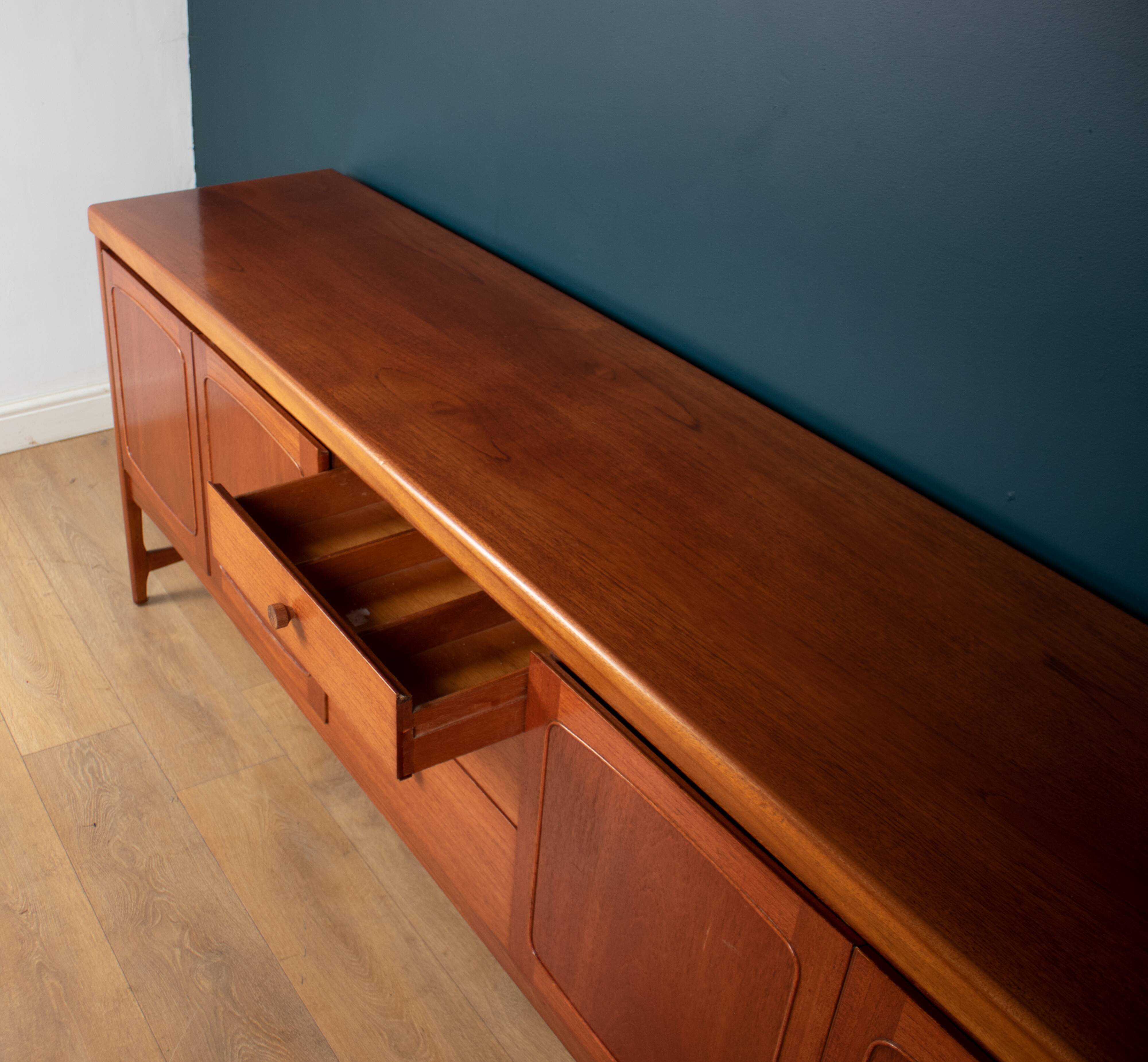 Retro Teak 1960s Nathan Squares Long Mid Century Sideboard