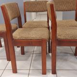 Suite of 6 vintage Baumann dining chairs 1970