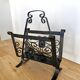 Vintage Iron Cast Magazine Rack: Handmade Gothic Home Decor