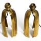 Pair of large extraordinary heavy Mid Century brass table lamps