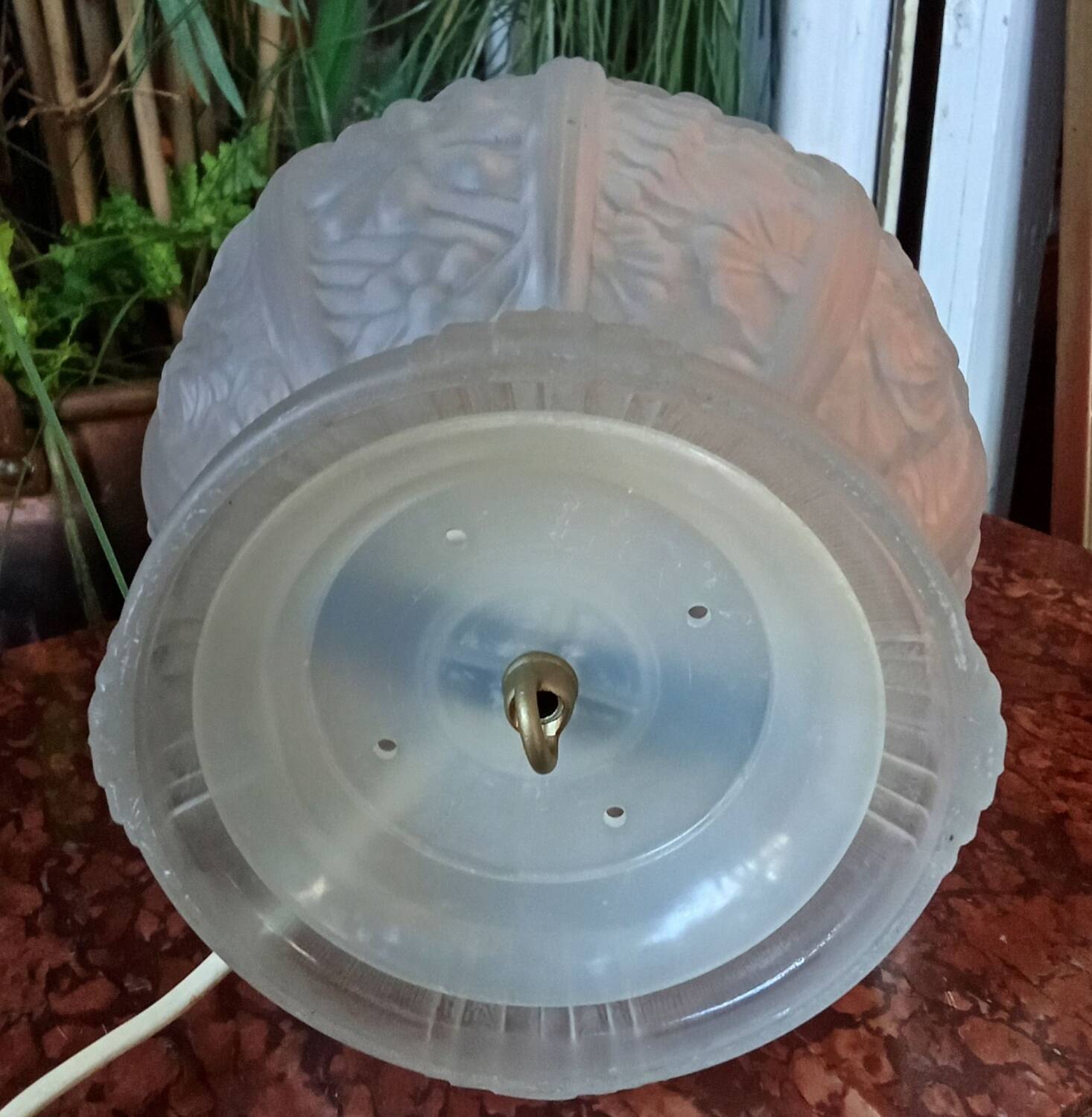 Globe suspension art deco table lamp