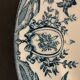 10 old blue flat plates Terre de Fer Léon Graves model Louis XVI, twentieth century