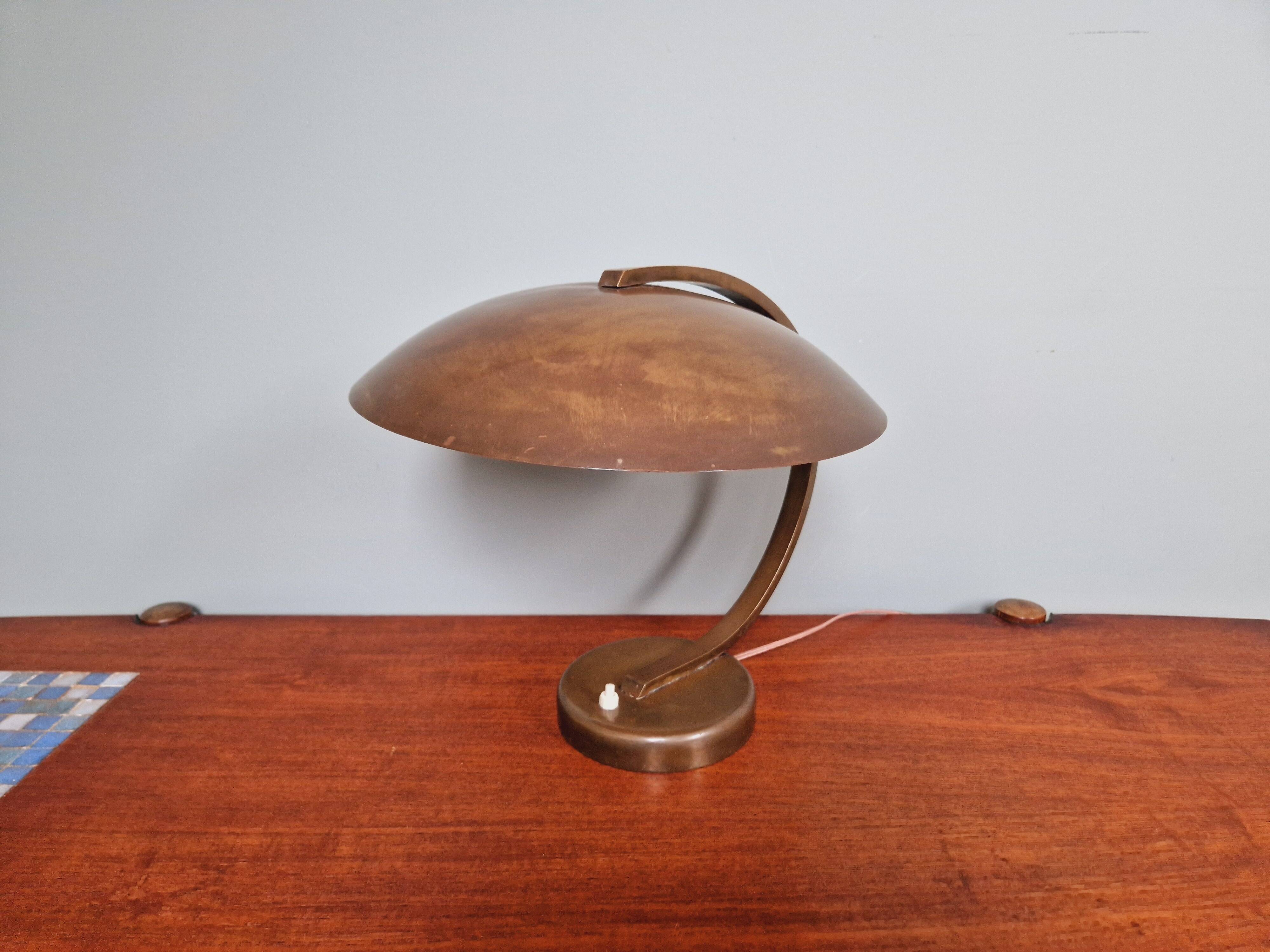 Bauhaus brass desk lamp, Egon Hillebrand