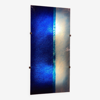 Ikea gyllen applique murale plaque en verre bleu