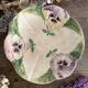 Footed dish in slip, pansy compote dish, Choisy le Roi