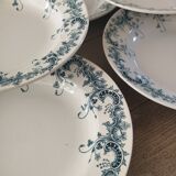 « Byzantin » - 6 assiettes creuses terre de fer St-Amand & Hamage