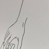 Art print "Hands" by Iosephine Prints - black