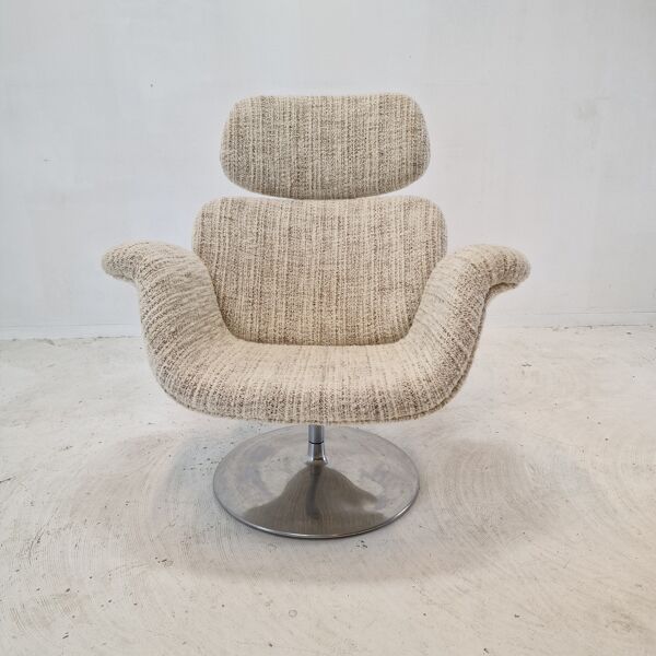 Fauteuil tulipe et pouf par Pierre Paulin pour Artifort, années 1980