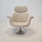 Big Tulip Chair and Ottoman by Pierre Paulin for Artifort, 1980s