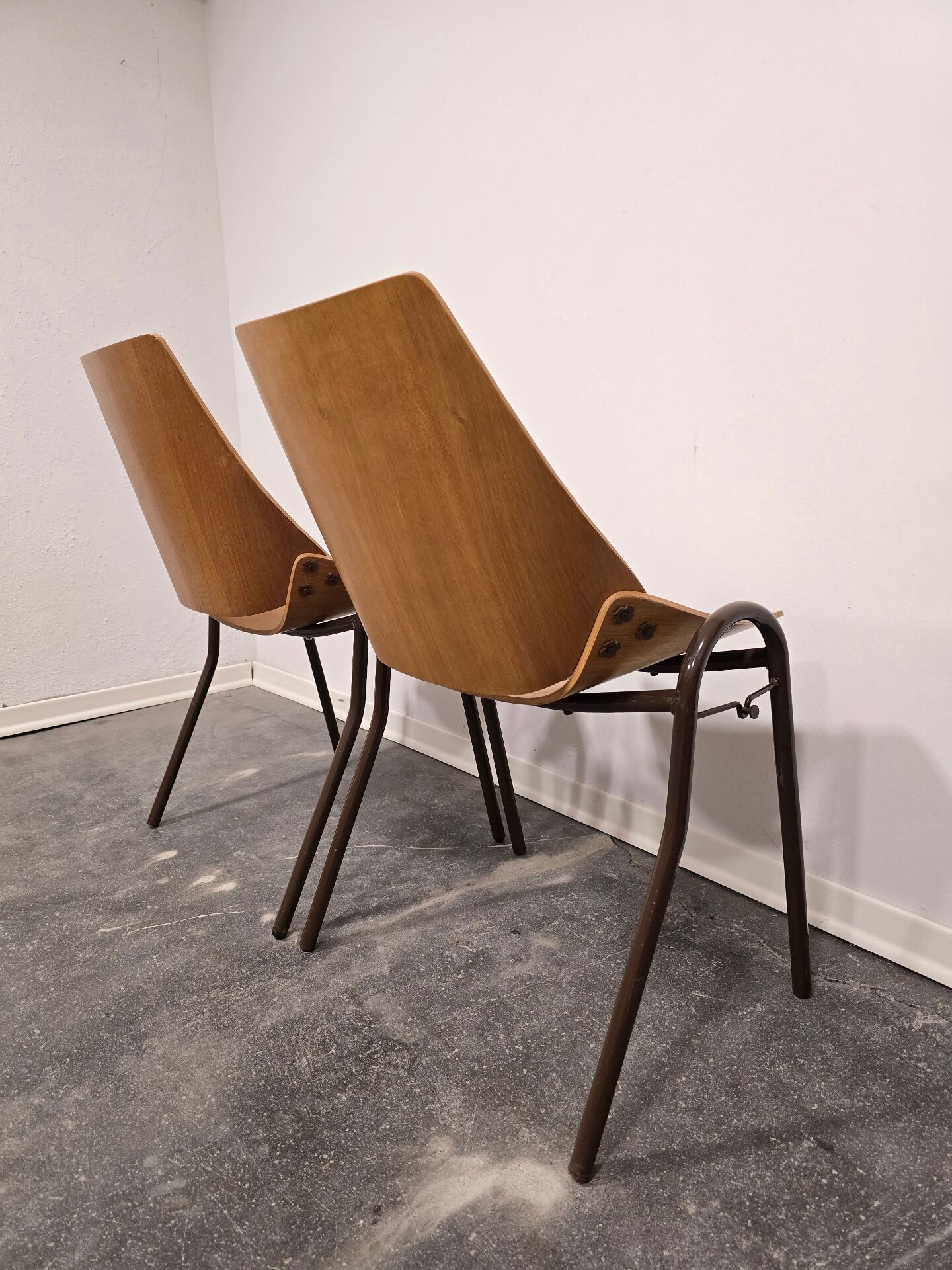 Pair of Lupina Stackable Chairs by Niko Kralj, 1970s Vintage Yugoslavi