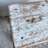 White wooden workshop stool