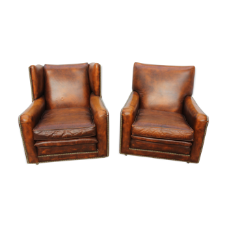 Pair of club chairs from the Ritz Paris