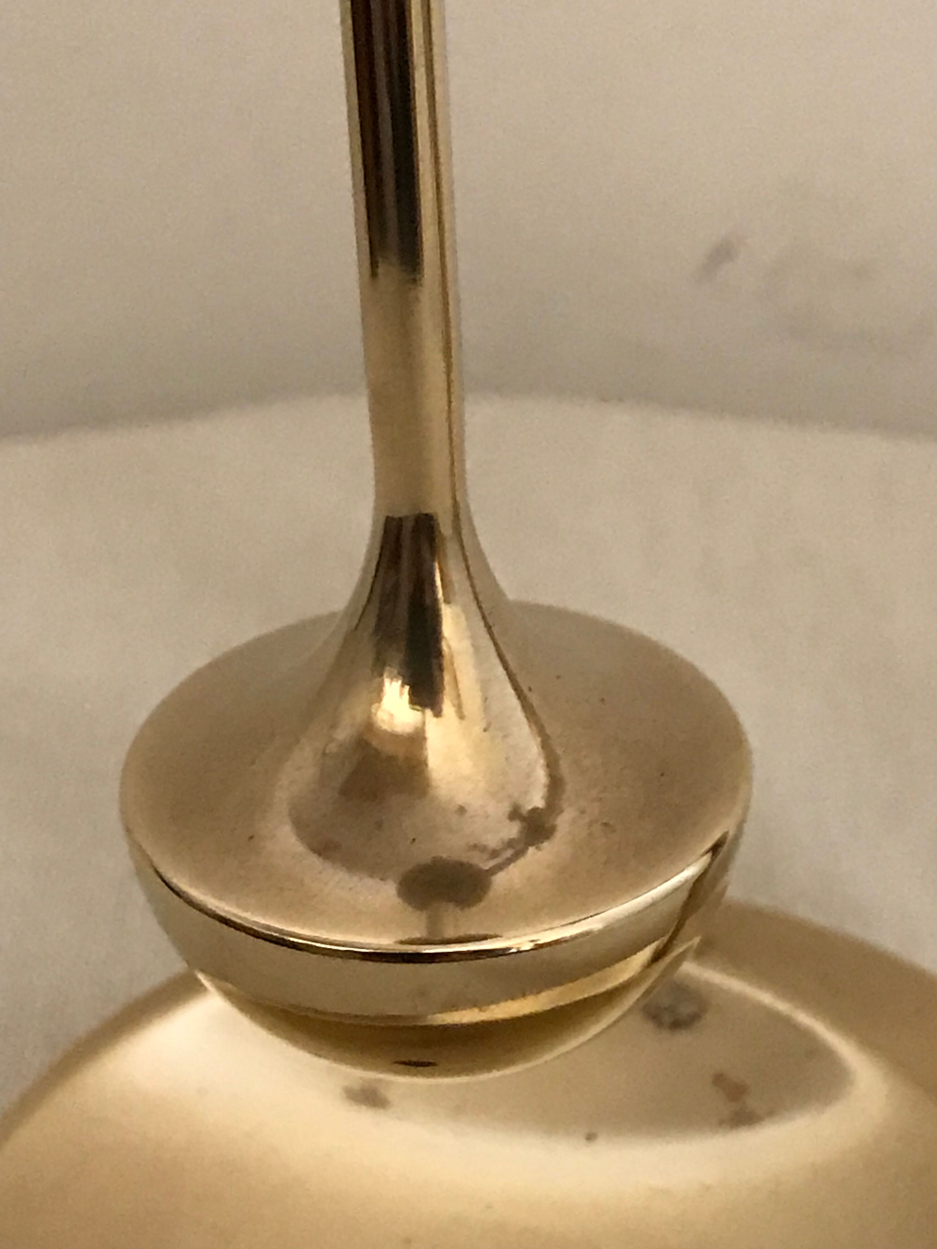 Brass gyroscopic candlestick Ilse Ammonsen Denmark 1950