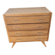 Superbe commode vintage rétro en bois 4 tiroirs pied compas style anné