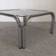 Space age tubular coffee table in smoked glass from the 60s/70s
