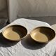 Lot de 2 assiettes creuses en grès liseré brun et marron D21,5