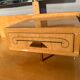 Coiffeuse vintage 1950 / 1960 à miroir pliant et démontable : transformable en bureau