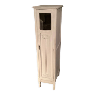 Old wardrobe 1920/40 in wood floral motif