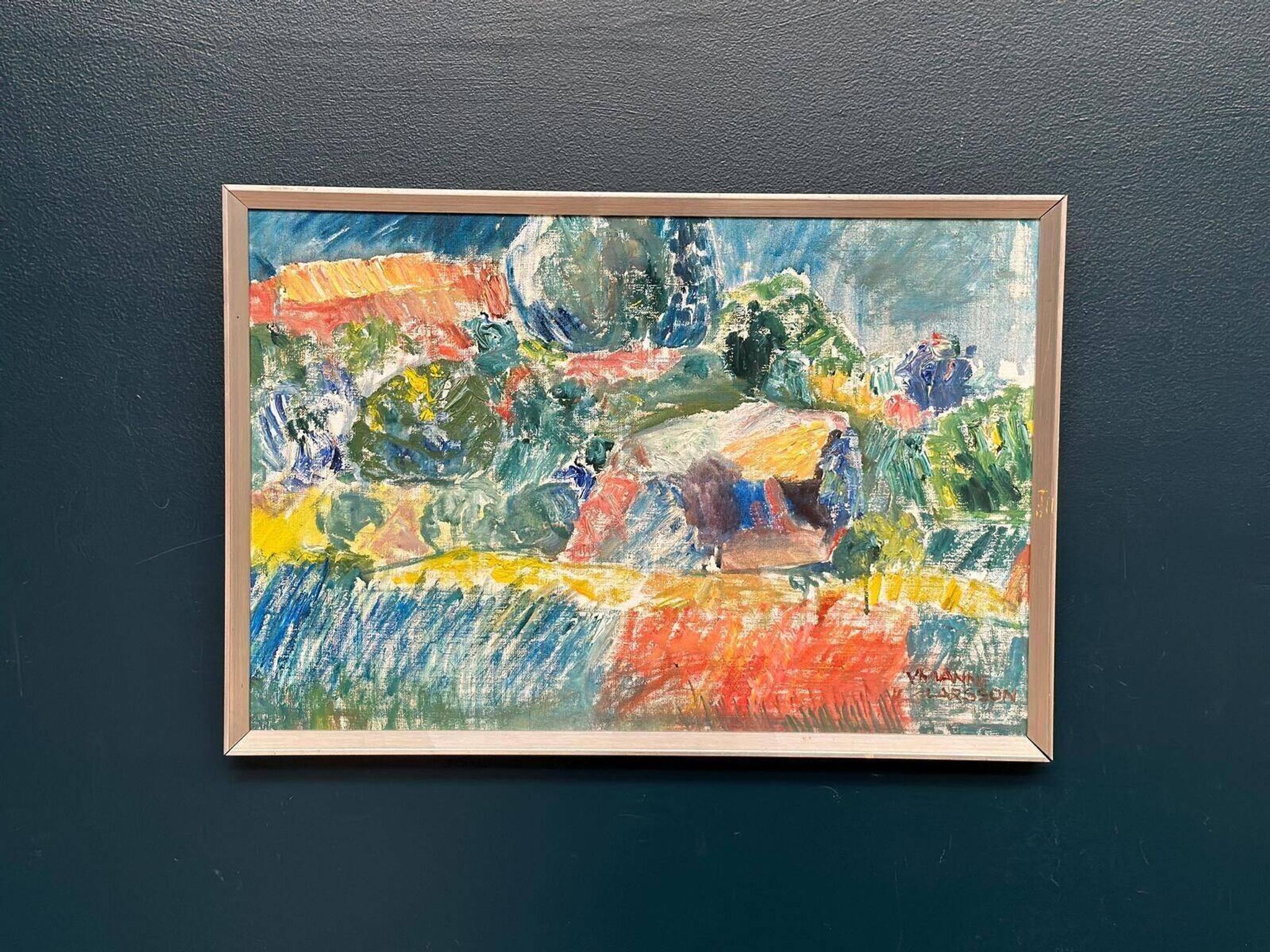 Swedish Oil on Canvas – “Östra Tollstad I” by Vivianne Larsson
