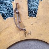 Vintage wooden and gold sun mirror