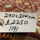 Large Afghan Wool Kazak Rug 290x200 cm Chobi, Very Fine