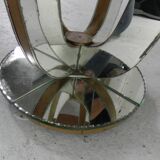 Art Deco coffee table, side table, with mirror glass and walnut veneer, 1930s