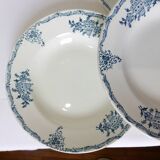 4 assiettes creuses en terre de fer de St Amand