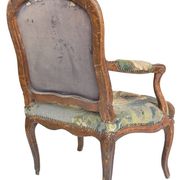 Louis XV period cabriolet armchair stamped MDLP by Martin Delaporte