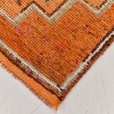 3x9 Vintage Brown & Orange Runner Rug, 84x285Cm